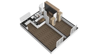 Pronájem bytu 2+kk/S, 45 m2, Praha 8 - Kobylisy, ul. Šimůnkova.