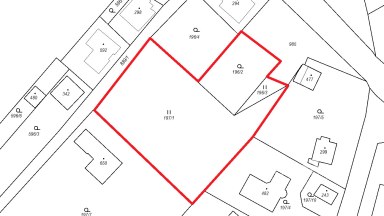 Prodej stavebního pozemku 3109 m2, obec Kamenný Újezd u Rokycan. 