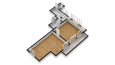 Pronájem krásného bytu 2+kk/B, 50 m2, Praha 4 - Podolí, ul. Pravá.