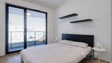 Pronájem bytu 2+kk, 48,4 m2 s balkonem 3,4 m2 a sklepem, Praha 7 – Holešovice, ul. Sanderova.