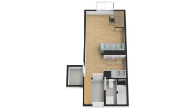 Pronájem hezkého bytu 1+kk, 29 m2, Praha 4 - Modřany, ul. Petržílova.