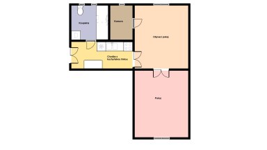 Pronájem bytu 2+kk, 45m2, Praha 5 - Smíchov, ul. Grafická.