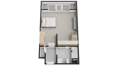 Pronájem krásného bytu 1+kk 38 m2/PS/S, ul. Randova, Praha 5 - Smíchov.